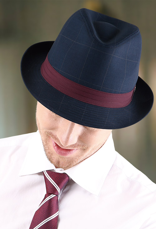 트라파니(Trapani) 미드나잇 블루 체크